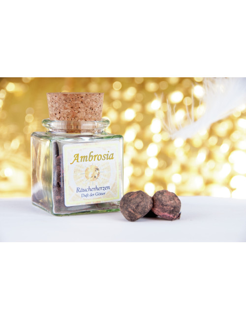 Räucherware - Ambrosia Herz im Glas - 12 Stück