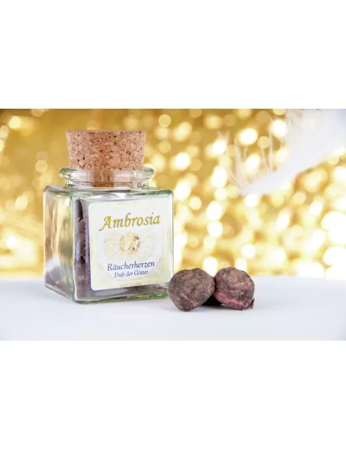 Räucherware - Ambrosia Herz im Glas - 12 Stück