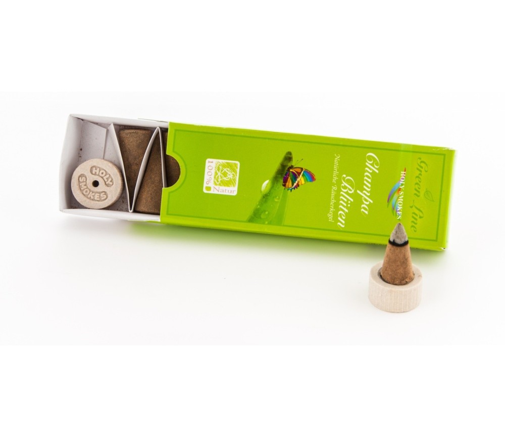 Hoy Smokes - Räucherkegel - Green Line - Champa-Blüten