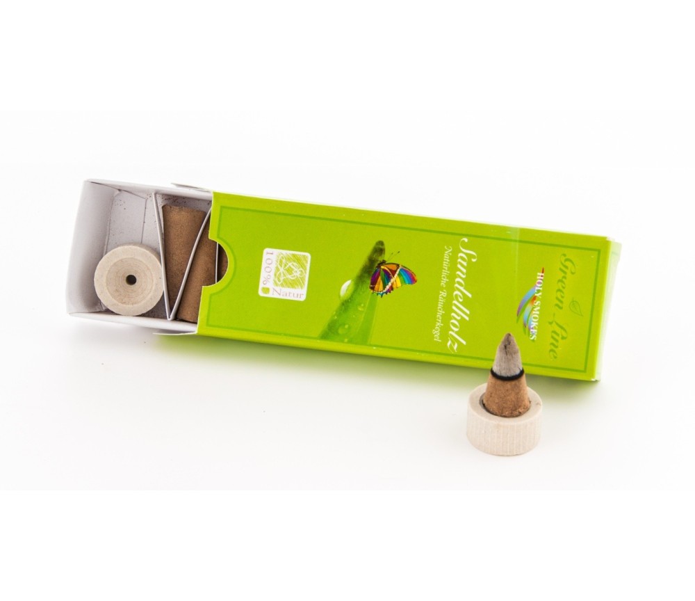 Hoy Smokes - Räucherkegel - Green Line - Sandelholz