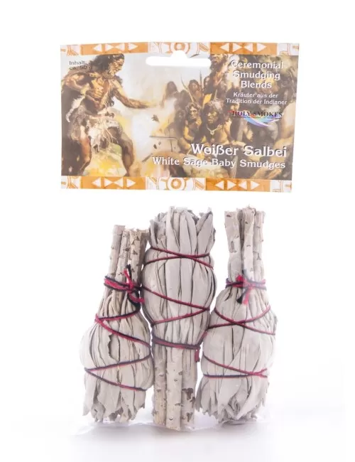 Smudge Bündel Mini - weißer Salbei 3 erPack - ca.10 cm