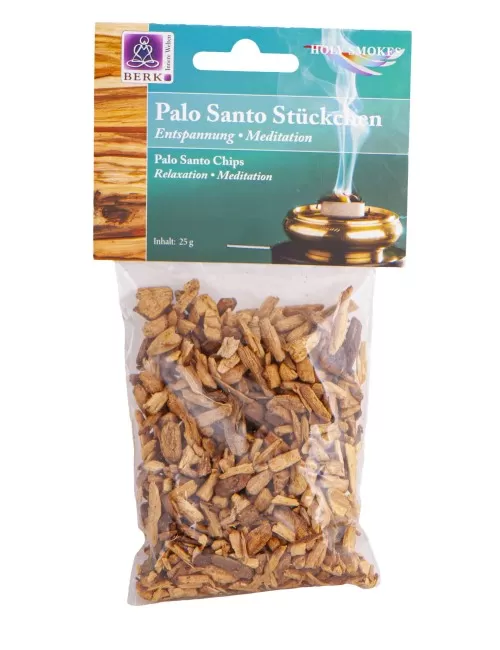 Holy Smokes - Räucherwerk in Tüten - Palo Santo Stückchen 25 g, grob