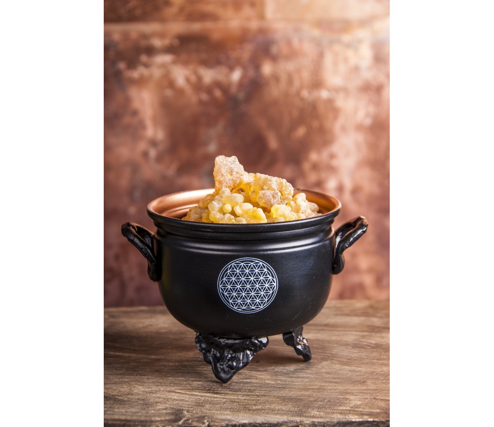 Räuchergefäß - Hexenkessel - Caldron Blume des Lebens ca.10x8,5cm