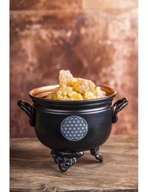Räuchergefäß - Hexenkessel - Caldron Blume des Lebens ca.10x8,5cm