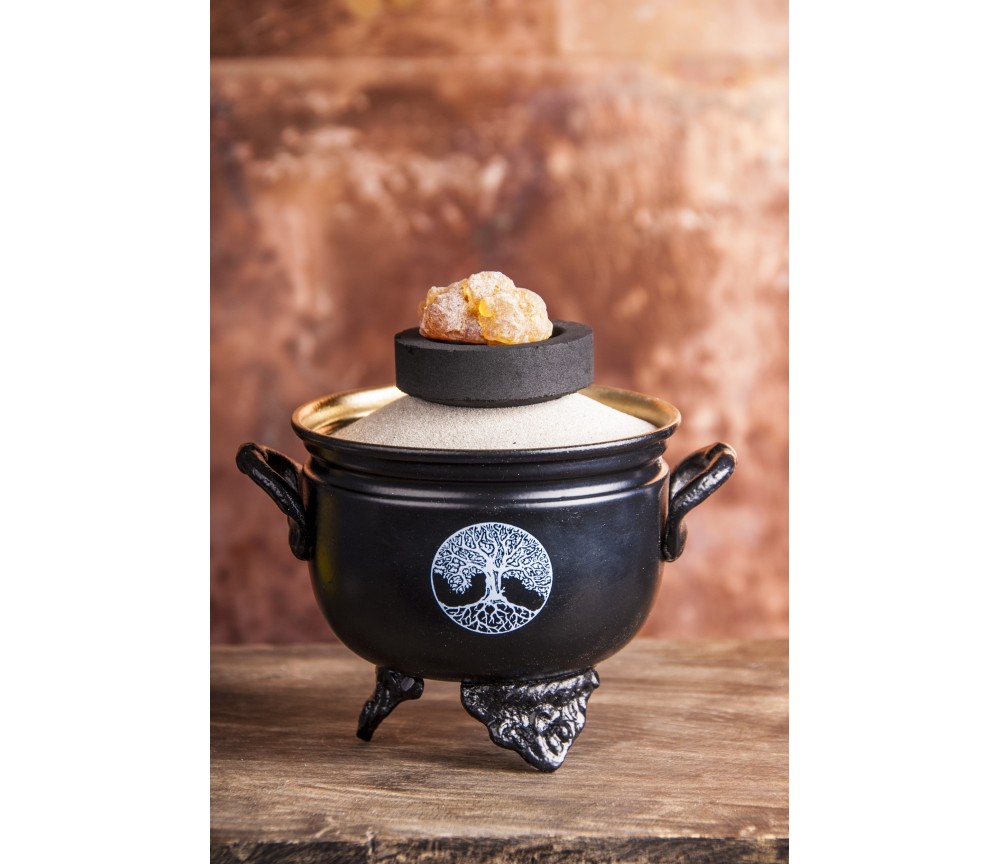 Räuchergefäß - Hexenkessel - Caldron Lebensbaum  ca. 10x8,5cm