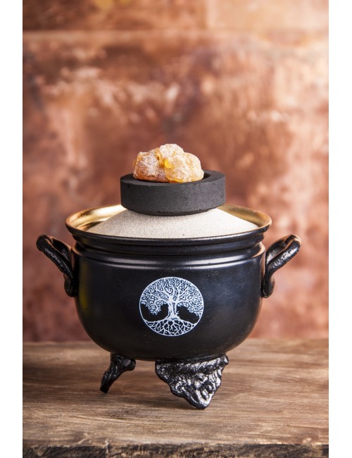 Räuchergefäß - Hexenkessel - Caldron Lebensbaum  ca. 10x8,5cm