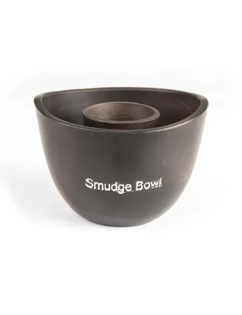 Smudge Bowl Ständer aus Ton, in schwarz ca. 13 cm