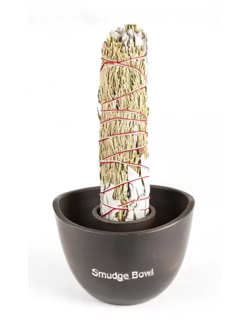 Smudge Bowl Ständer aus Ton, in schwarz ca. 13 cm