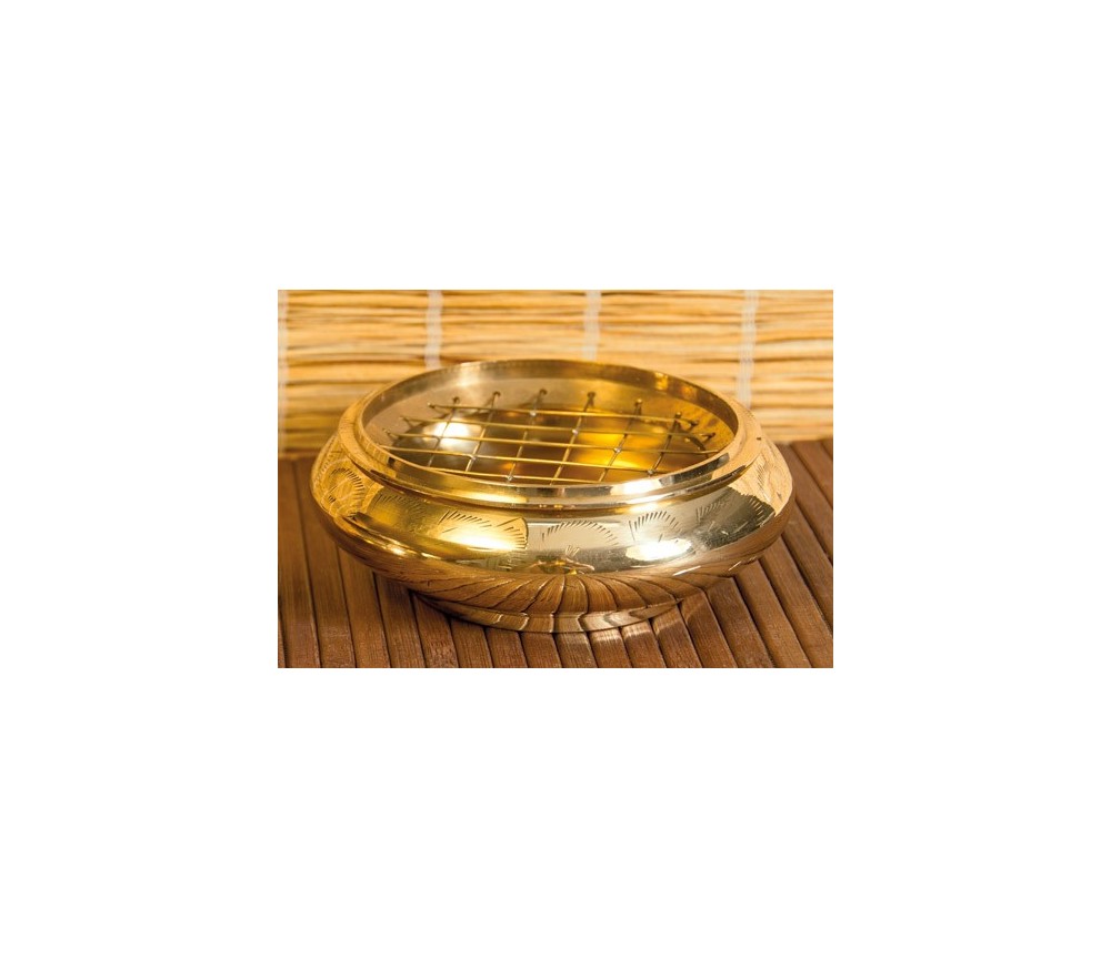 Räucherschale -  mit Netz aus Messing ca. 10 x 3,5 cm
