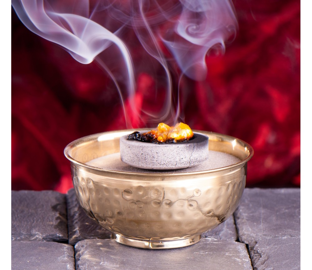 Räucherschale - Messing gehämmert  ca.11x5cm