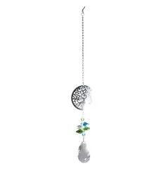 Hängende Dekoration - Suncatcher Yggdrasil - aus Edelstahl & Kristallen ca. 27 cm