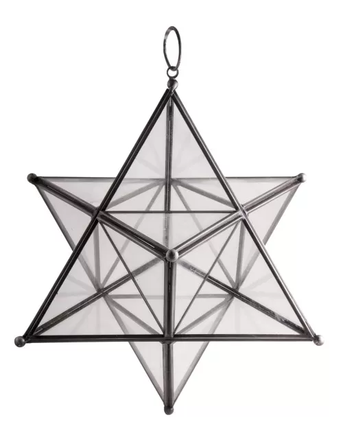 Hängende Dekoration - Orientalisches Licht "Merkaba" mit Kette 25 x 30 cm