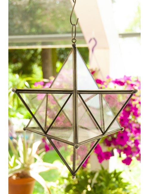 Hängende Dekoration - Orientalisches Licht "Merkaba" mit Kette 25 x 30 cm