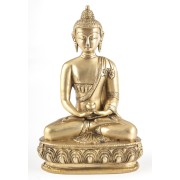 Statue - Buddha Amithaba, Messing, ca. 20 cm