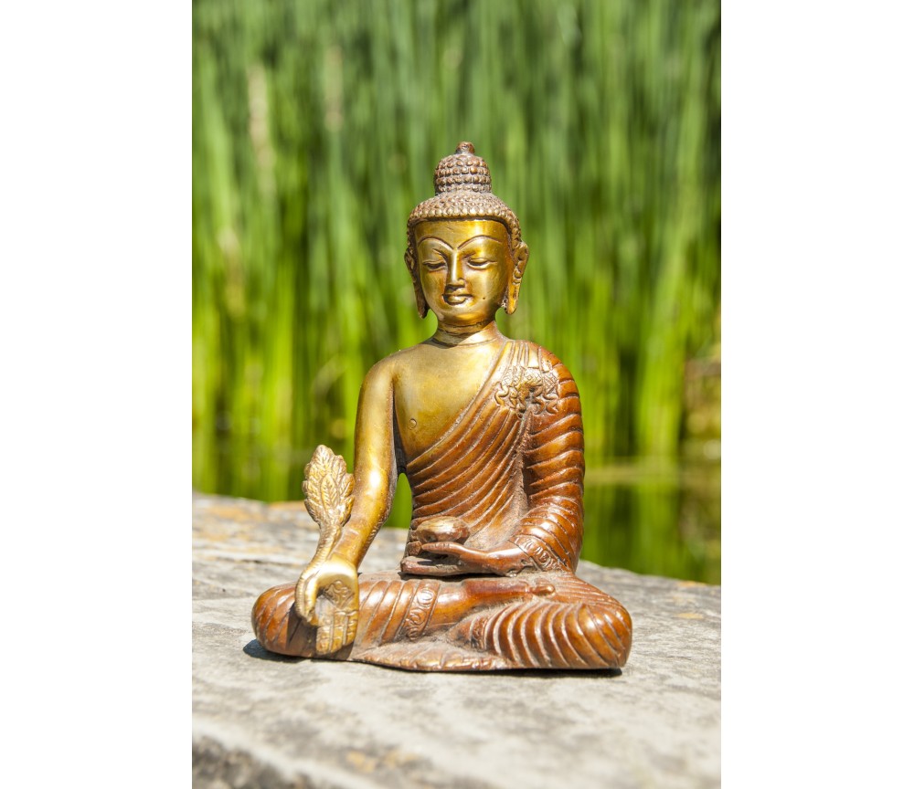 Statue - Buddha - Messing ca. 16 cm
