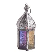 Orientalische Laterne - 1001 Nacht - silber / bunt ca.17 x 6,5 cm