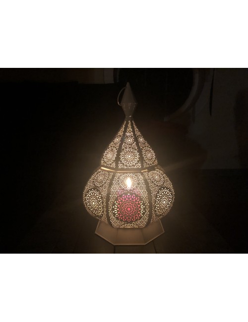 Orientalische Laterne - Wunderlampe - weiß ca. 39 x 29 cm