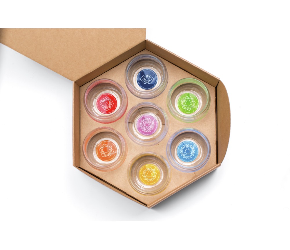 Mythos Gläserset - Chakra - 7er Pack - je Chakra 1x
