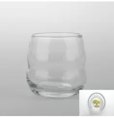 Mythos Glas - mit Lebensbaum Symbol gold - 6er Set