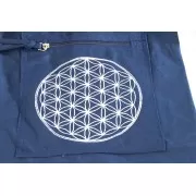 Yoga Tasche 75 cm - mit Blume des Lebens blau