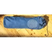 Yoga Tasche 75 cm - mit Blume des Lebens blau