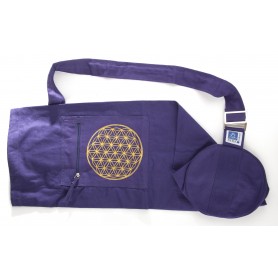 Yoga Tasche mit Blume des Lebens lila