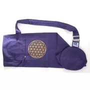 Yoga Tasche 75 cm - mit Blume des Lebens lila