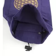 Yoga Tasche 75 cm - mit Blume des Lebens lila