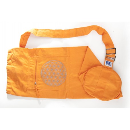 Yoga Tasche mit Blume des Lebens orange