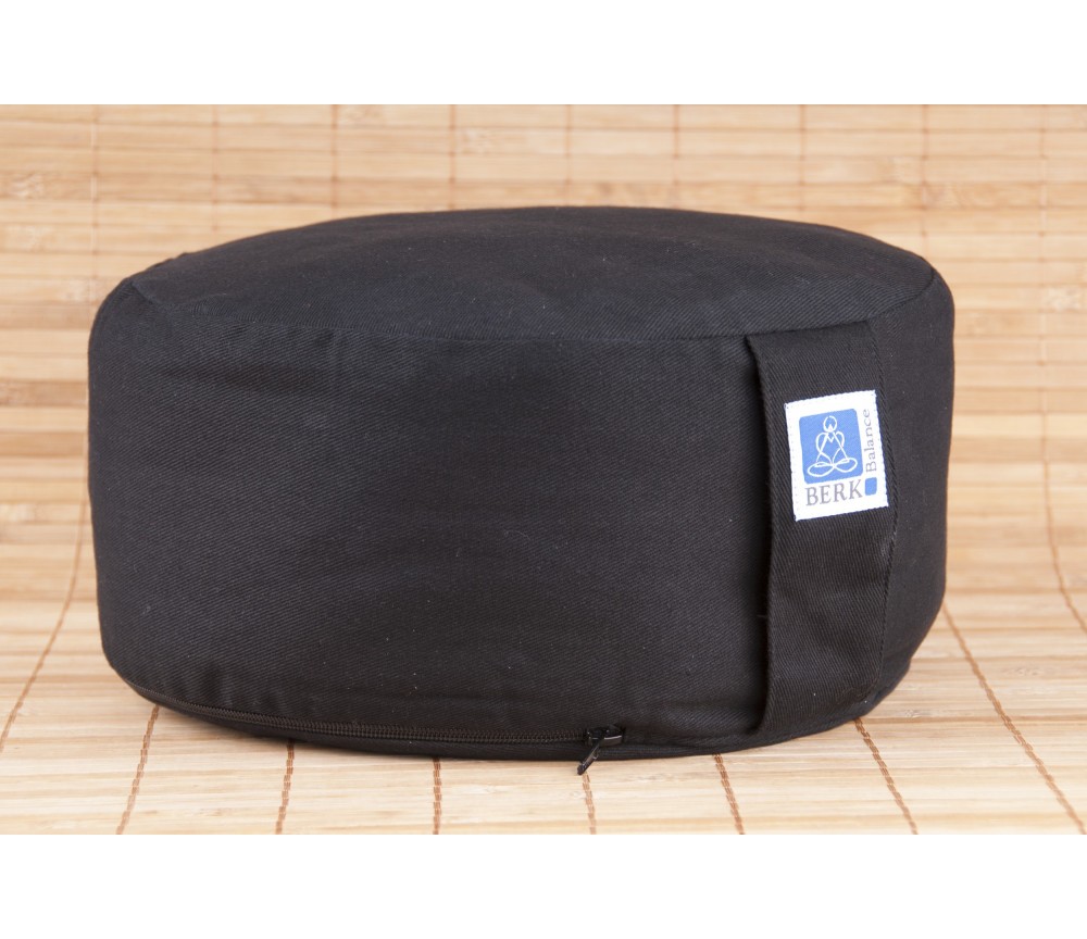 Zen Kissen, schwarz  - mit Kapok gefüllt 30 x 15 cm