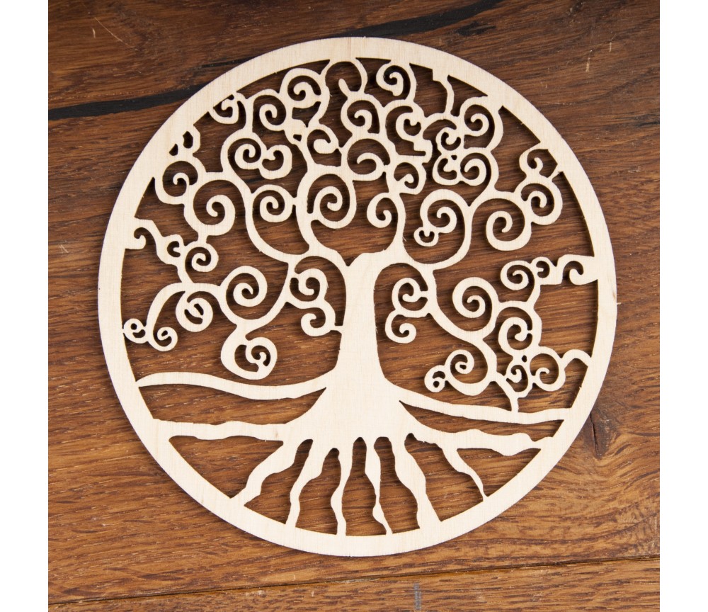 Yggdrasil  aus Holz 12 cm - 5er Pack