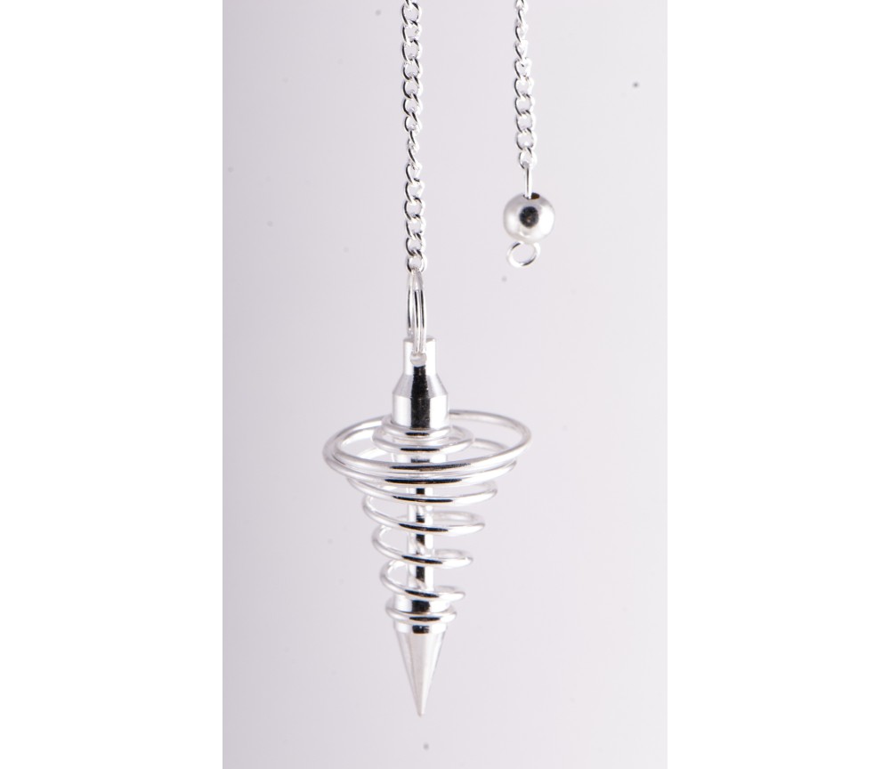 Pendel - Spiralpendel, Messing versilbert