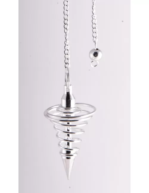 Pendel - Spiralpendel, Messing versilbert