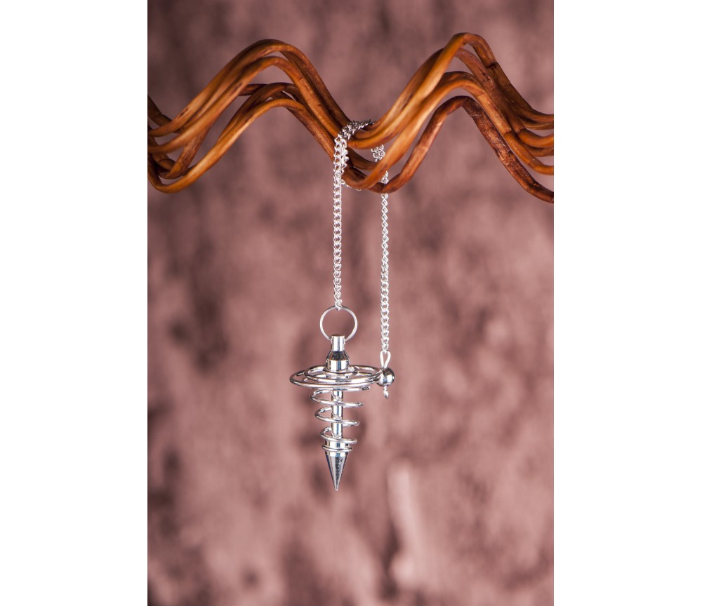 Pendel - Spiralpendel, Messing versilbert