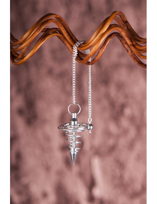 Pendel - Spiralpendel, Messing versilbert