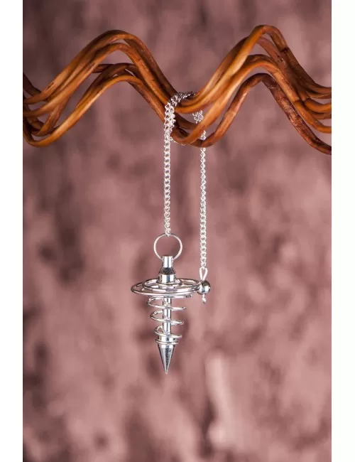 Pendel - Spiralpendel, Messing versilbert