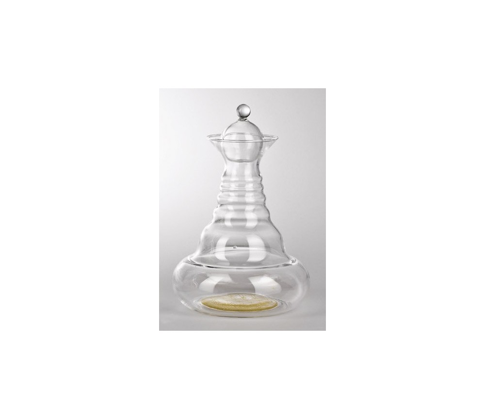 Vitalkaraffe - Golden Alladin - mit Stöpsel 1,3 l - mit goldener Blume des Lebens