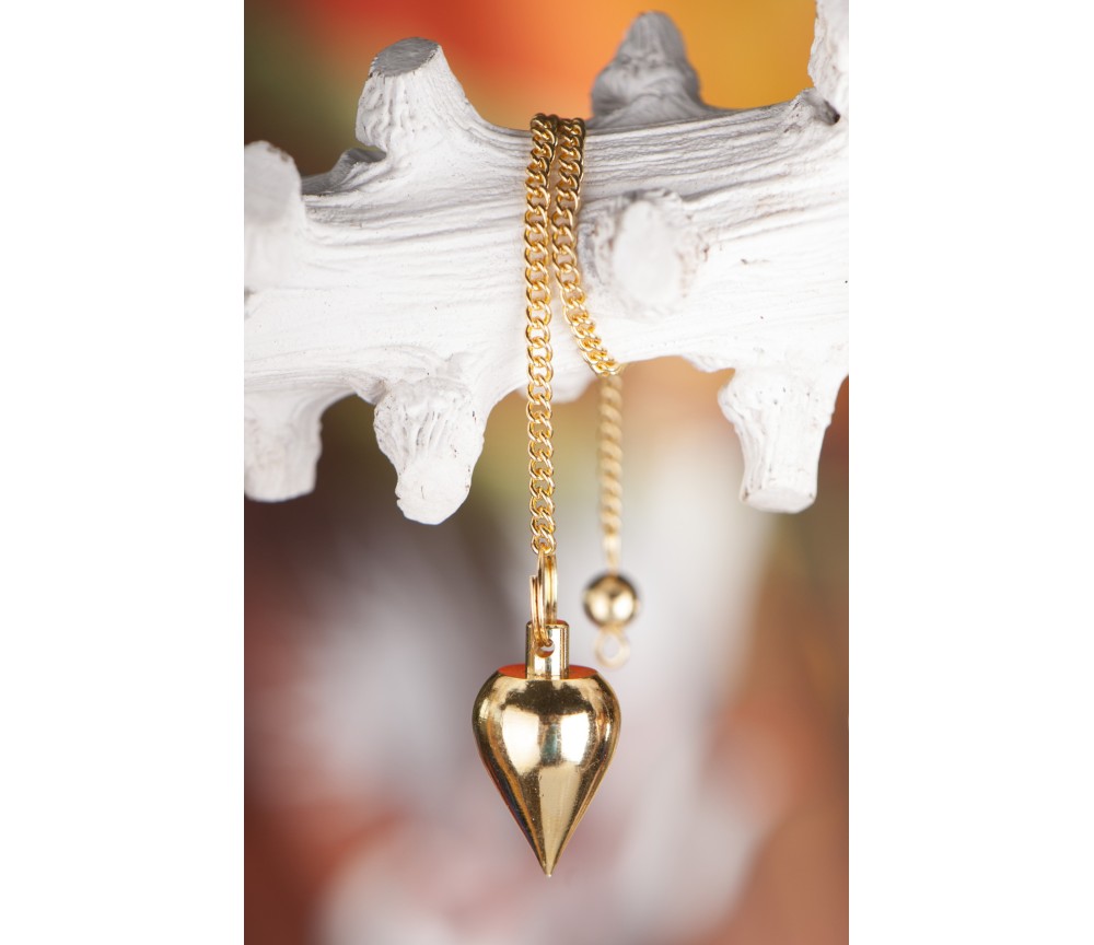 Pendel - Tropfen - Messing vergoldet