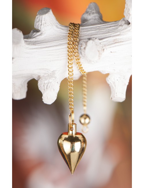 Pendel - Tropfen - Messing vergoldet