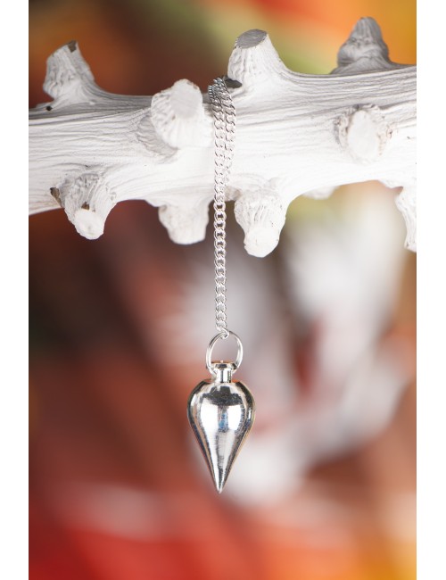 Pendel - Tropfen - Messing versilbert