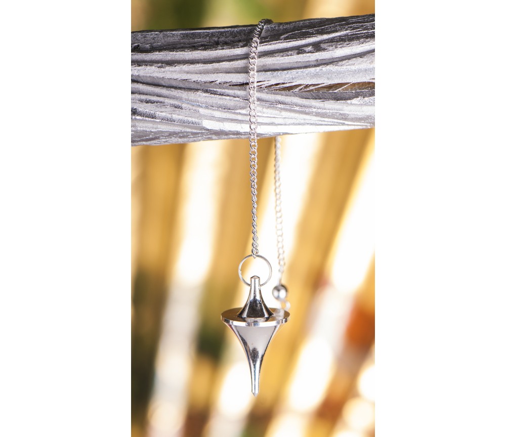 Pendel - Trichterpendel, Messing versilbert