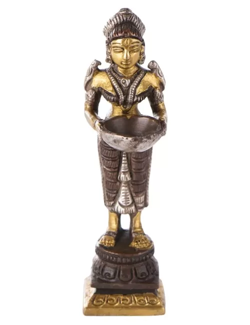 Statue - Lakshmi - stehend Messing ca.10,5 cm