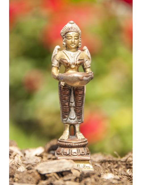 Statue - Lakshmi - stehend Messing ca.10,5 cm