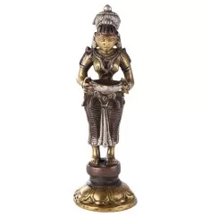 Statue - Lakshmi - stehend Messing ca.14 cm