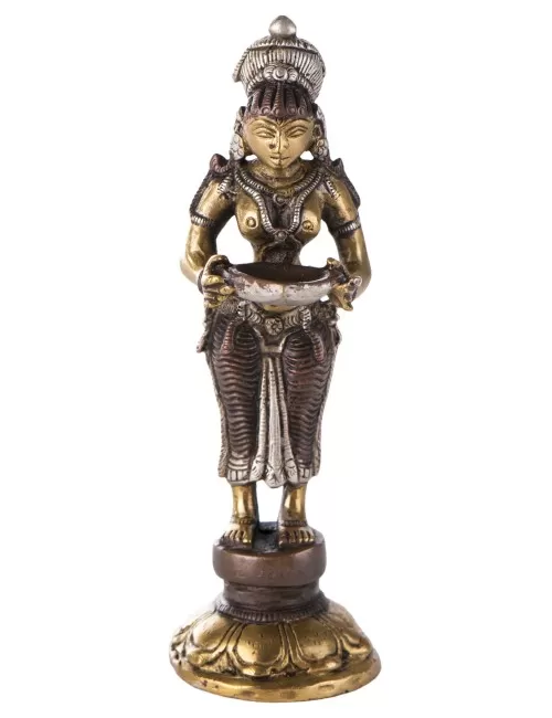 Statue - Lakshmi - stehend Messing ca.14 cm