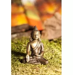 Statue - Ratnasambhava Dhyani Buddha , Messing ca. 8 cm