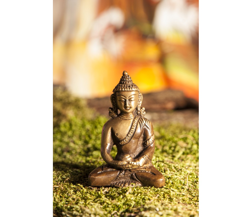 Statue - Amitabha Dhyani Buddha, Messing ca. 8 cm
