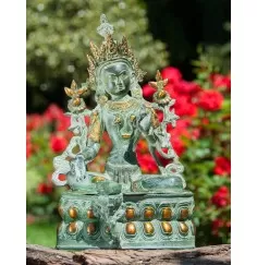 Statue - Grüne Tara - Messing ca.36 cm