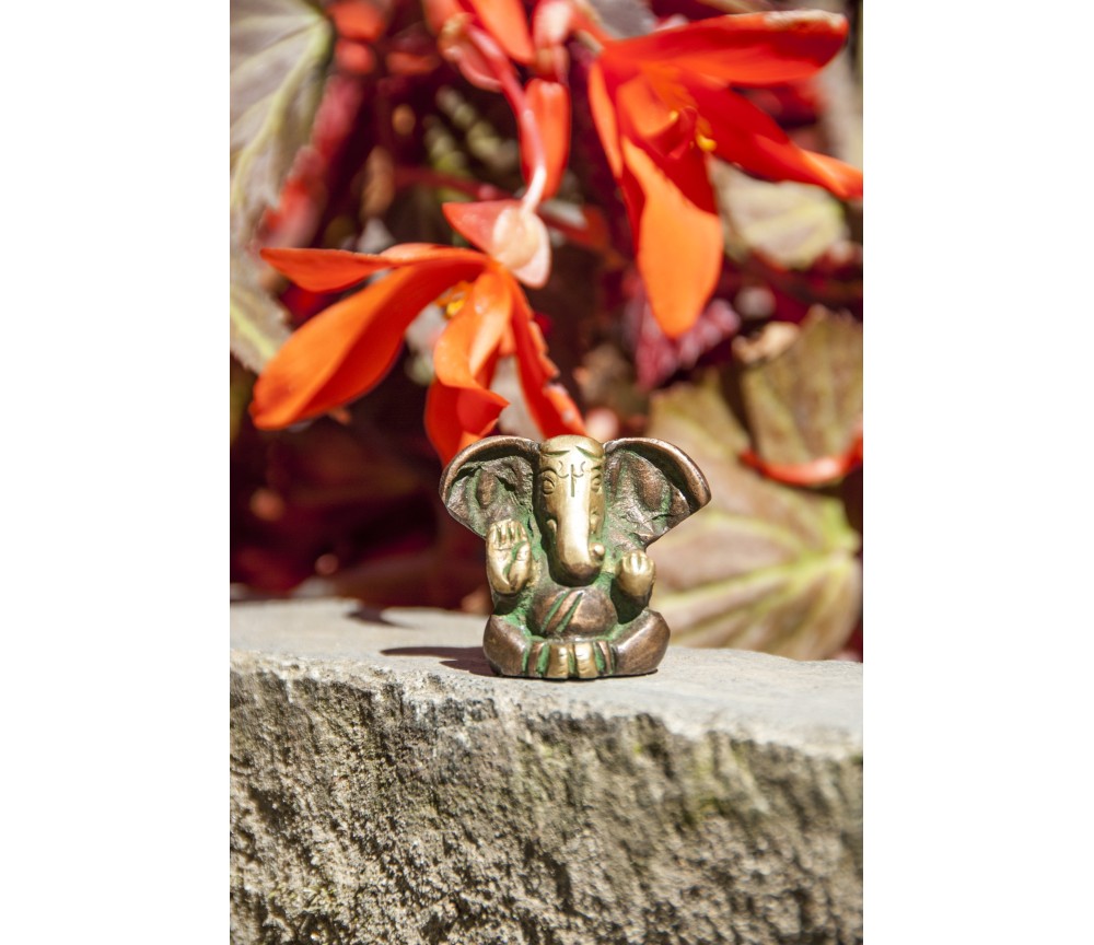 Statue - Ganesha aus Messing 3 cm