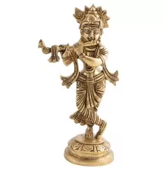 Statue - Krishna - Messing, ca. 18 cm